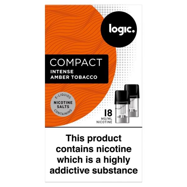 Logic Compact 2 E-Liquid Pods Intense Amber Tobacco 18mg