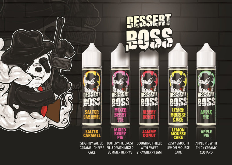 Dessert Boss e liquid 50ml/ 118mg nicshot included - Edinburgh Vapes