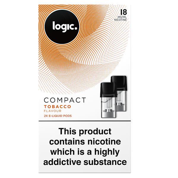 Logic Compact E-Liquid Pods Tobacco Flavour 18mg 2 x 1.7ml - Edinburgh Vapes